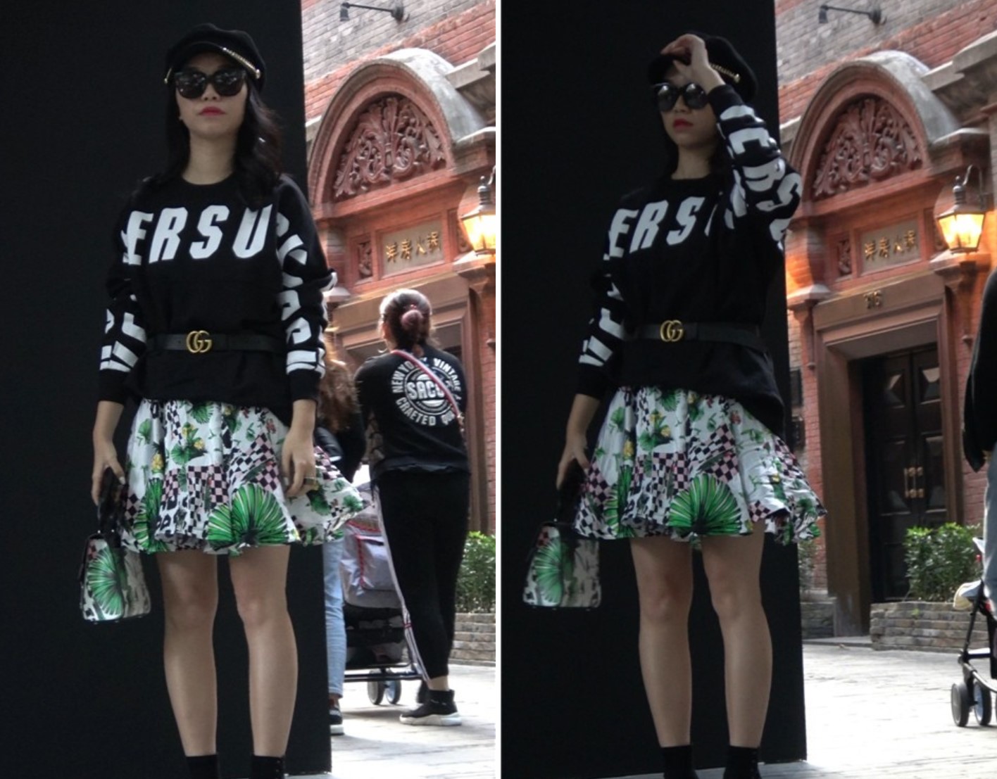 4k - 酷酷的墨镜美女摆拍 [1.41 GB/MP4]