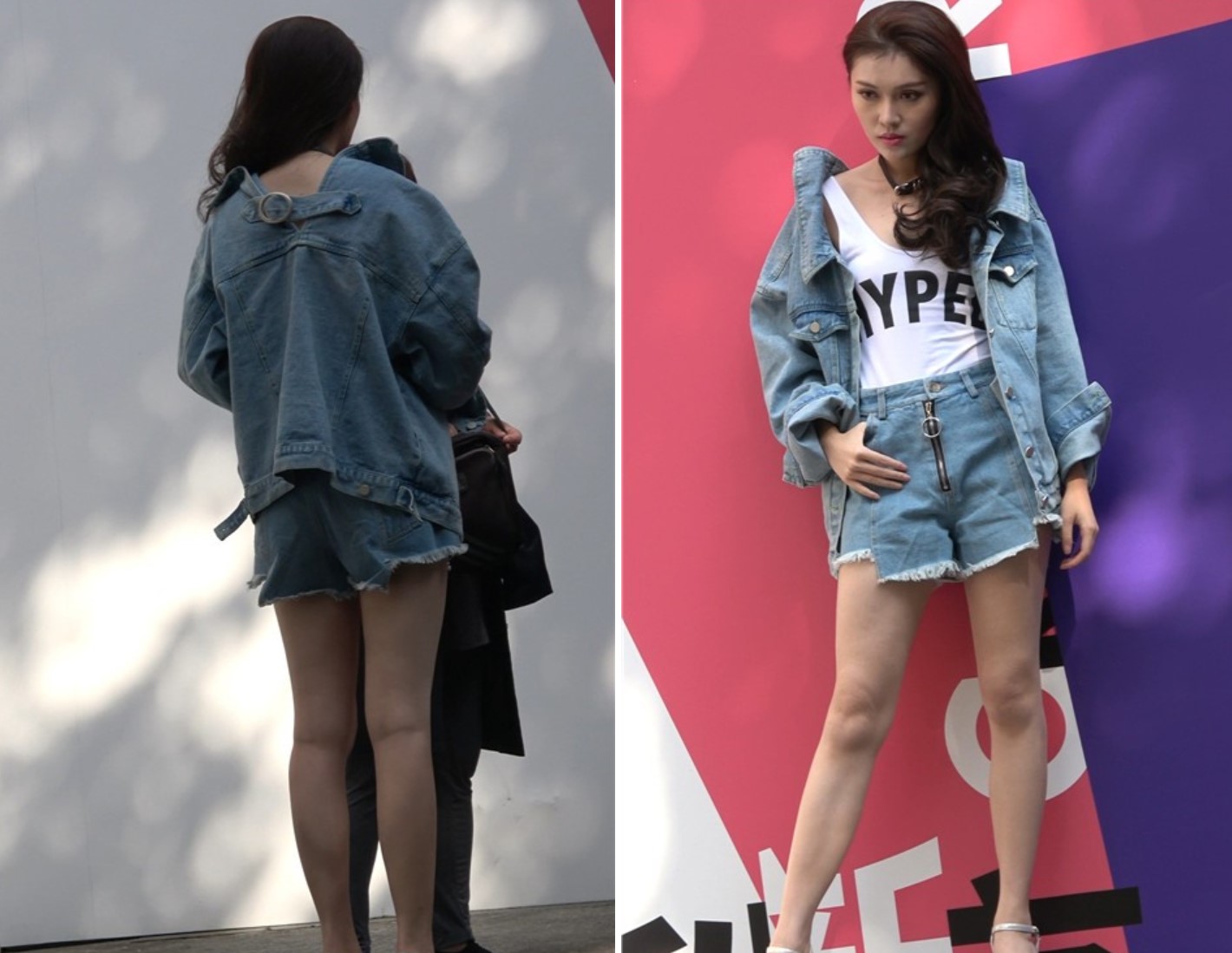 4K - 性感白皙美腿街拍牛仔美女 [1.91 GB/MP4]