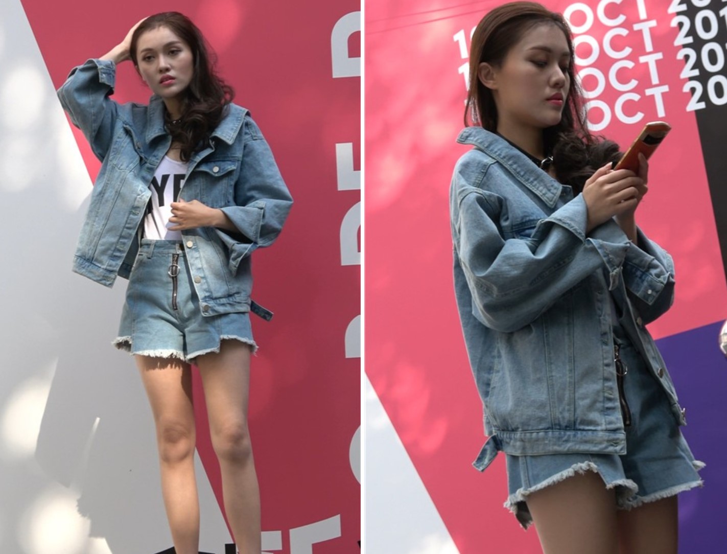 4K - 性感白皙美腿街拍牛仔美女 [1.91 GB/MP4]