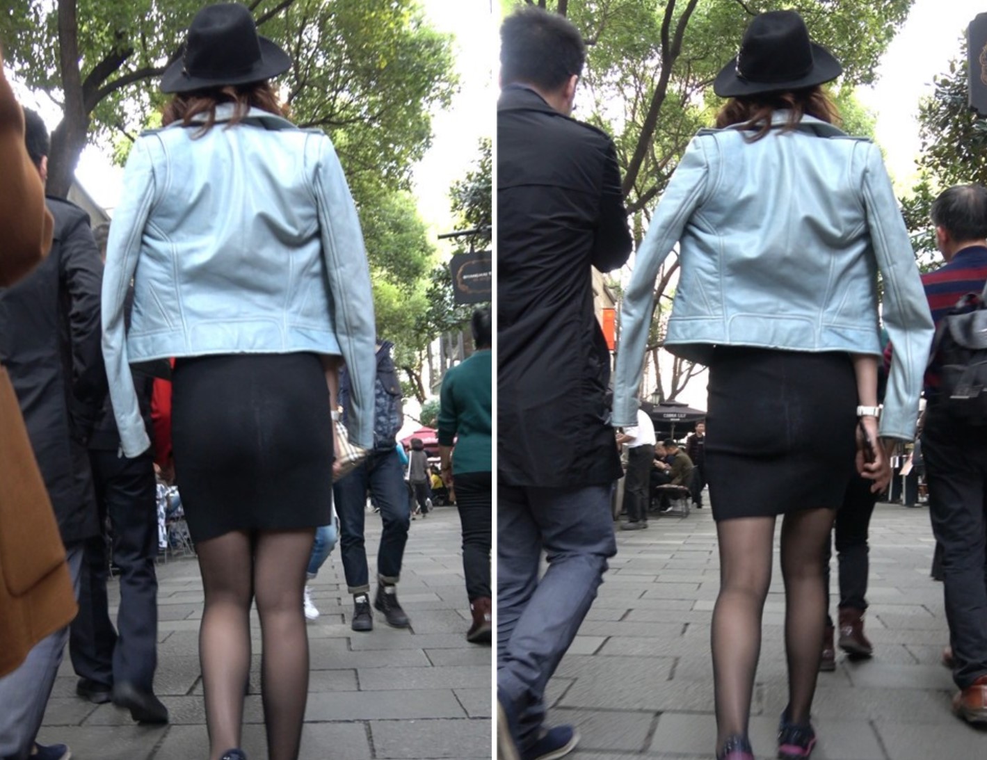 4K - 漂亮的黑丝街拍美女 [669 MB/MP4]