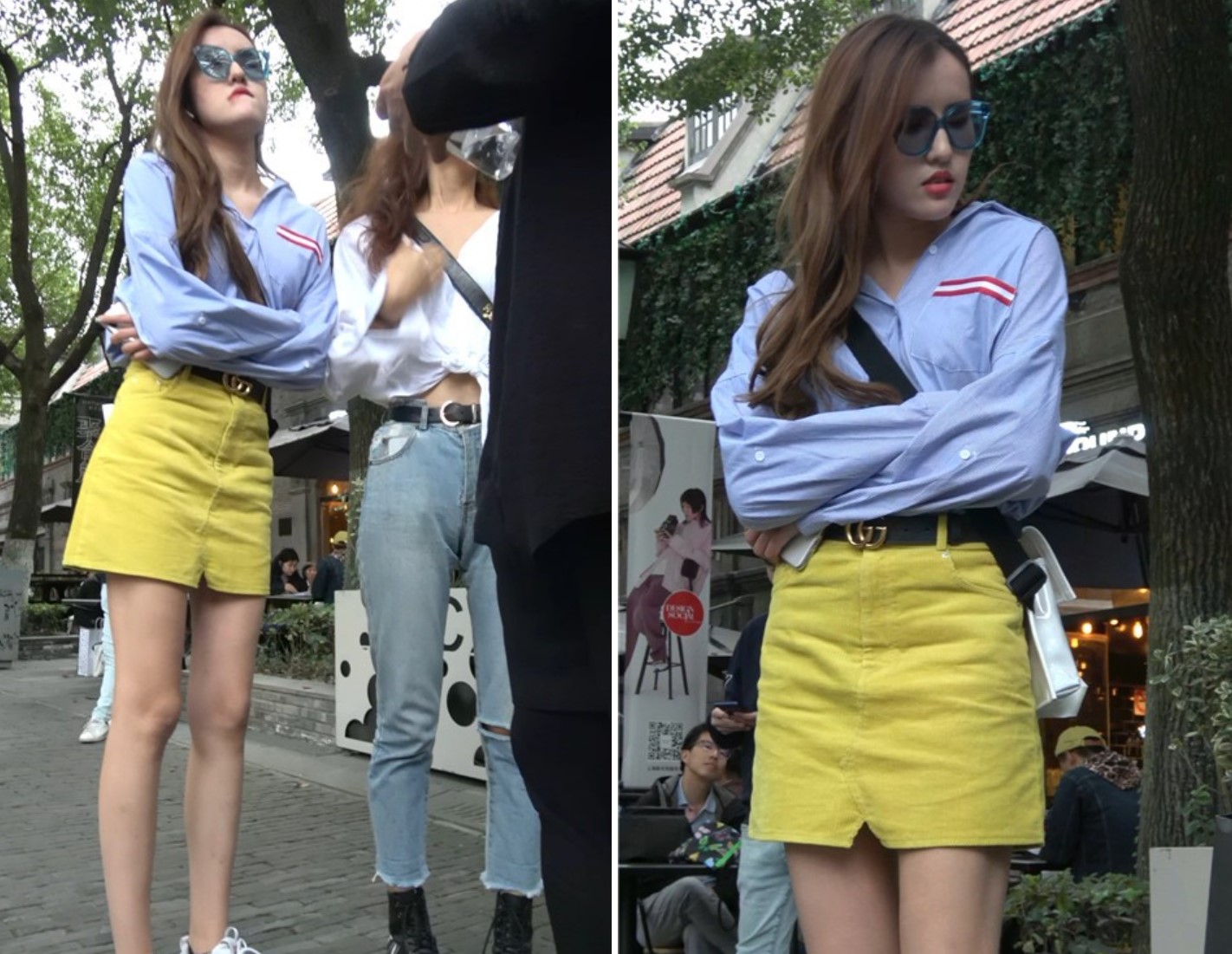 身材性感美腿黄色短裙墨镜女街拍 [1.38 GB/MP4]