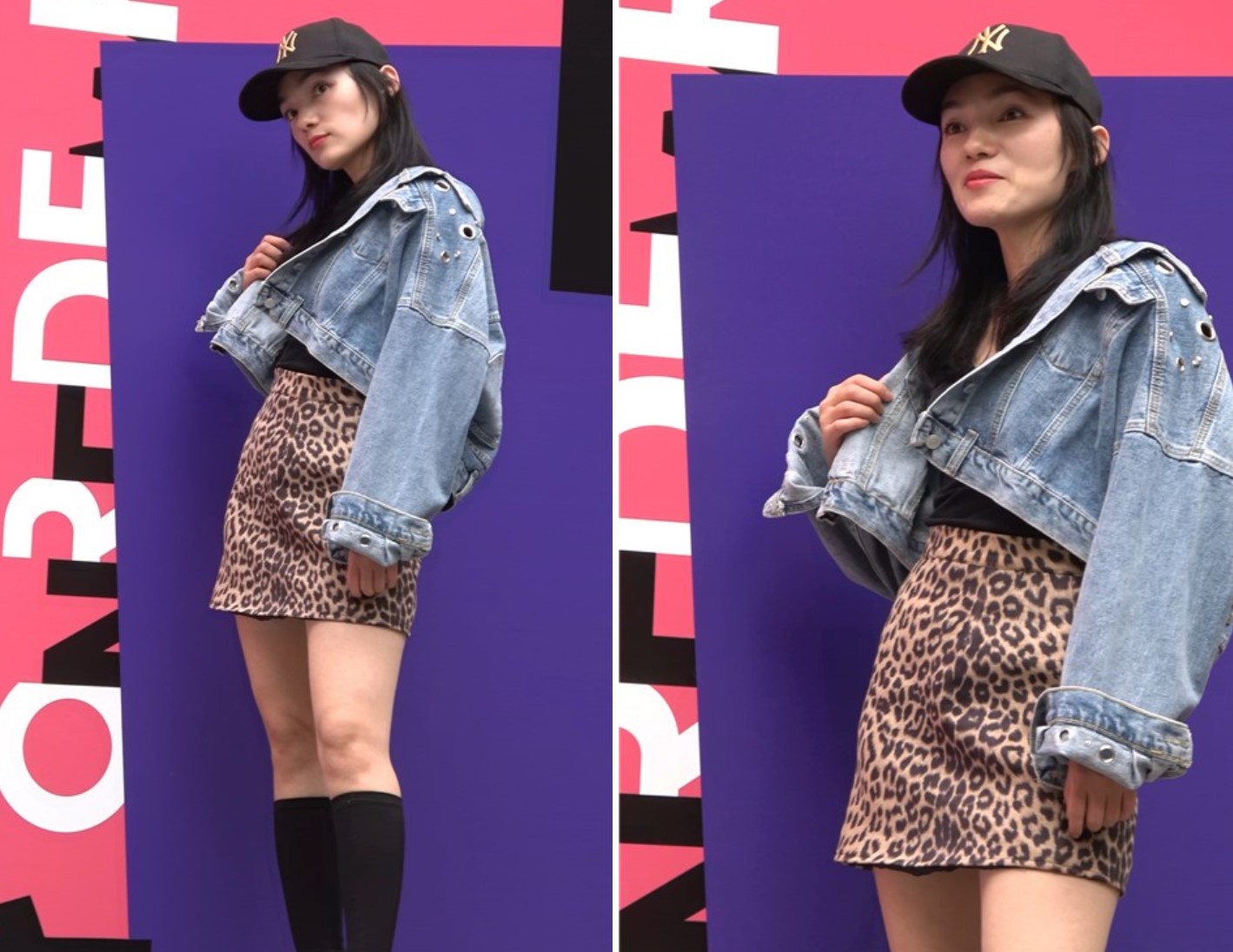 4K - 时尚豹纹群美丽大方街拍美腿美女 [1.20 GB/MP4]