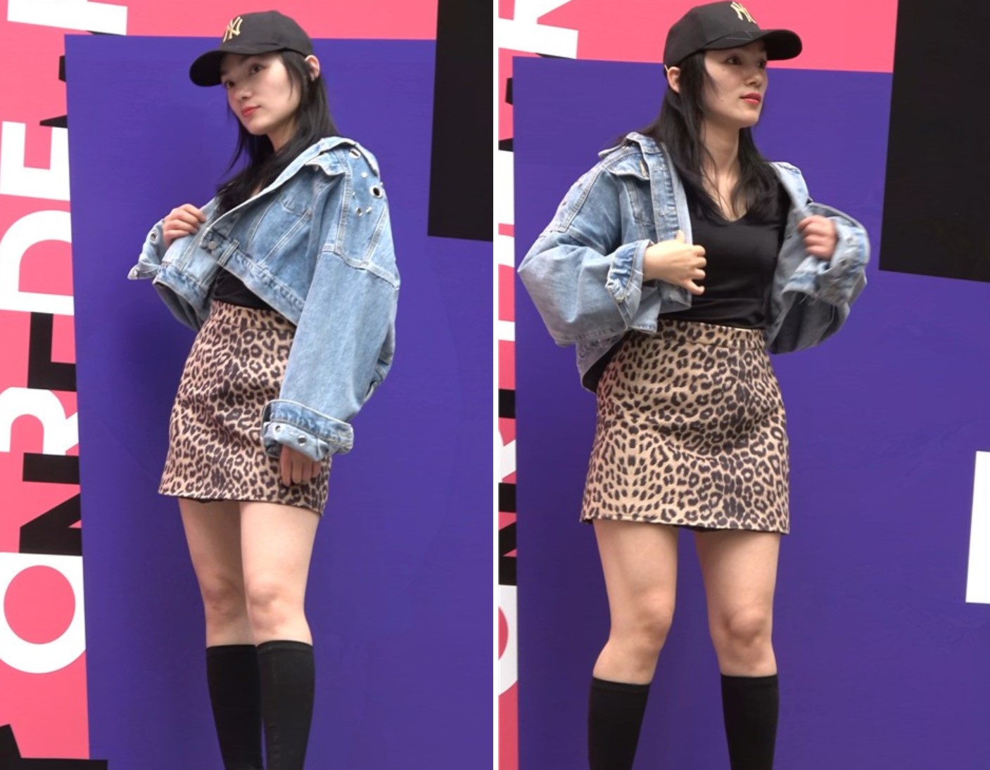 4K - 时尚豹纹群美丽大方街拍美腿美女 [1.20 GB/MP4]