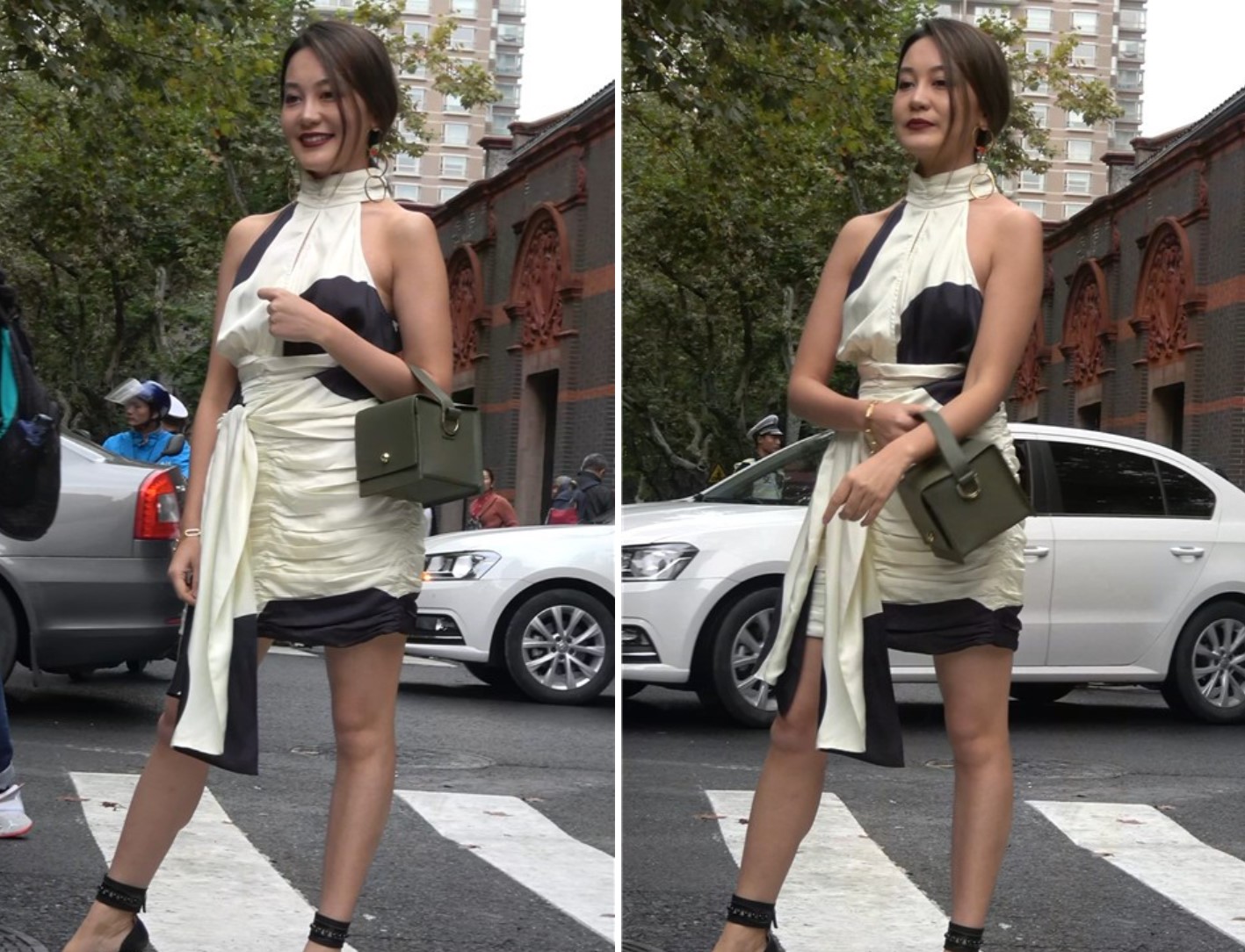 4K - 好身材街拍高跟街拍长腿连衣裙美女 [1.19 GB/MP4]