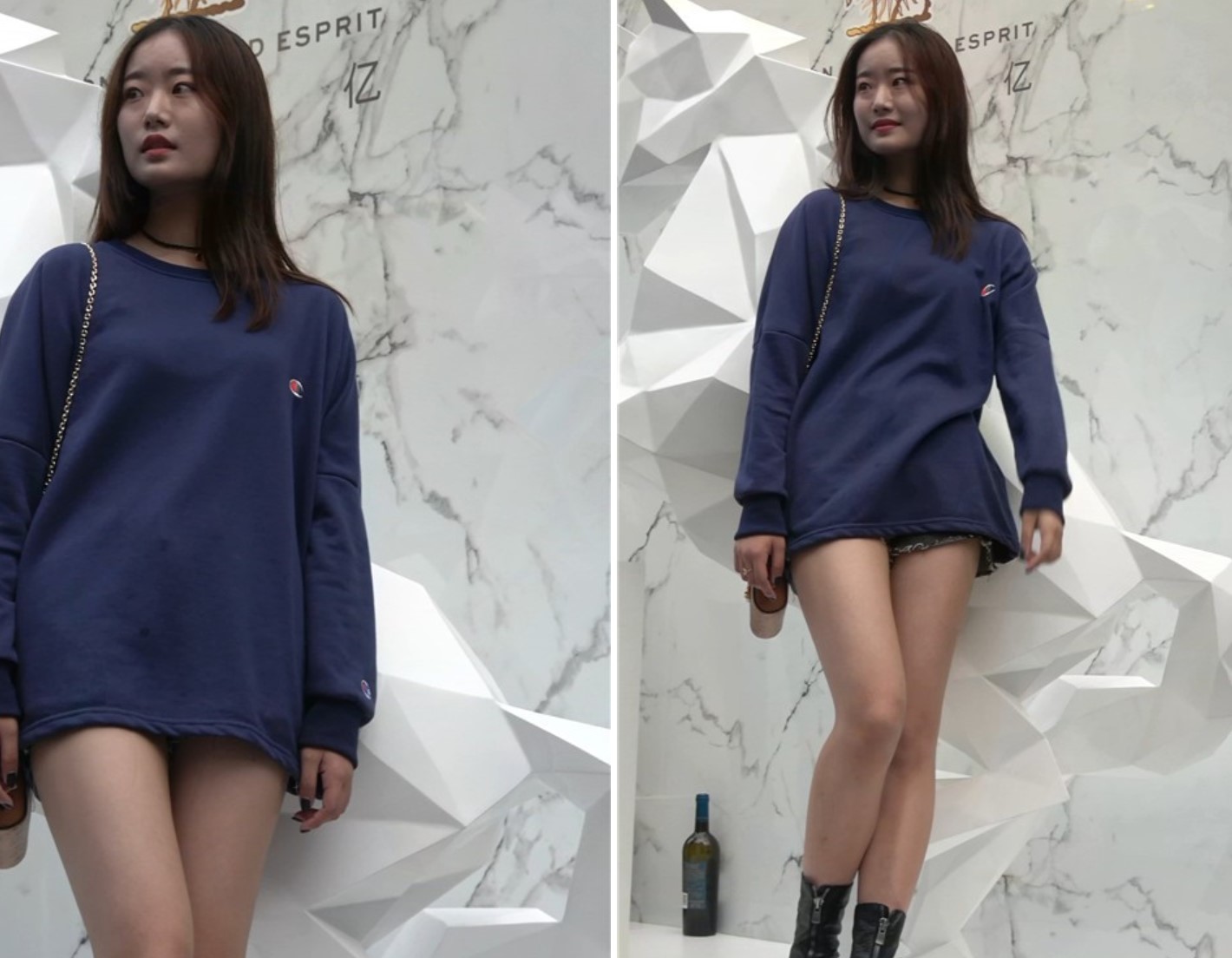 4K - 模特气质的街拍美腿美女摆拍 [1.36 GB/MP4]