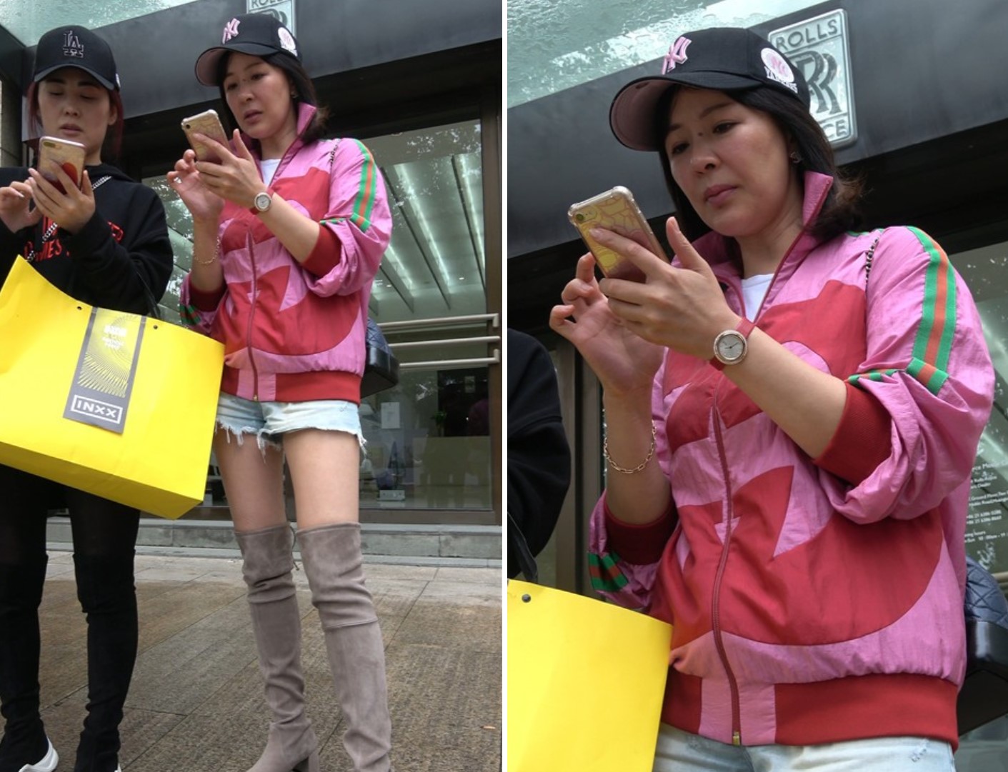 4K - 修长美腿街拍热裤高挑气质女神 [1.14 GB]