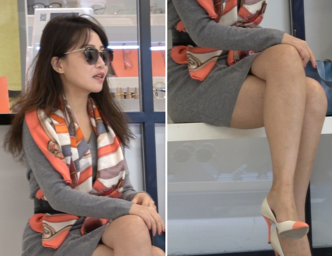 4K - 气质高贵优雅街拍美足高跟美女 [1.82 GB/MP4]