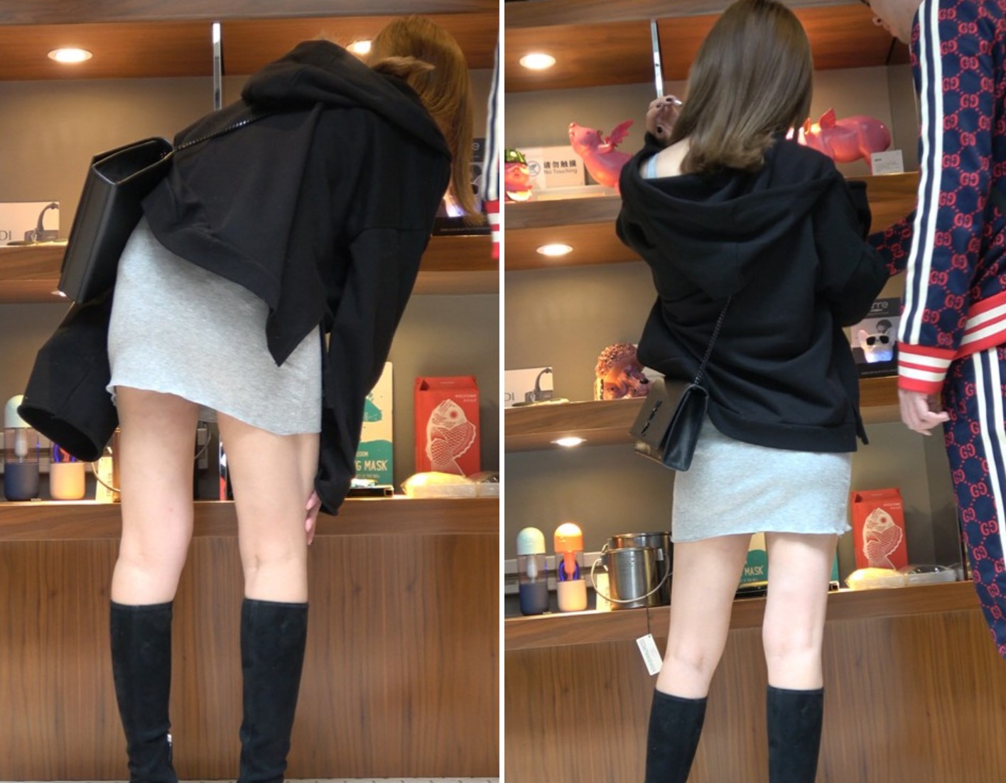 4K - 街拍娇小玲珑的灰色短裙气质小姐姐 [1.14 GB/MP4]