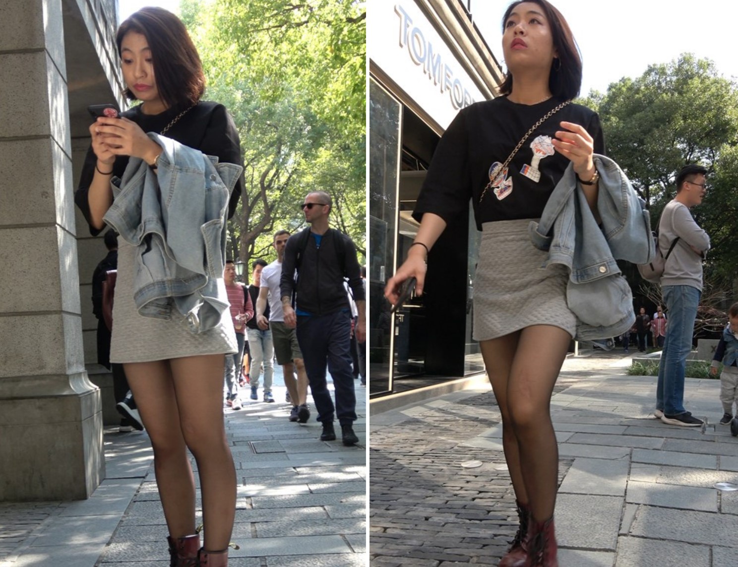 4K - 街拍黑丝大头皮鞋黑衣服MM [1.38 GB/MP4]