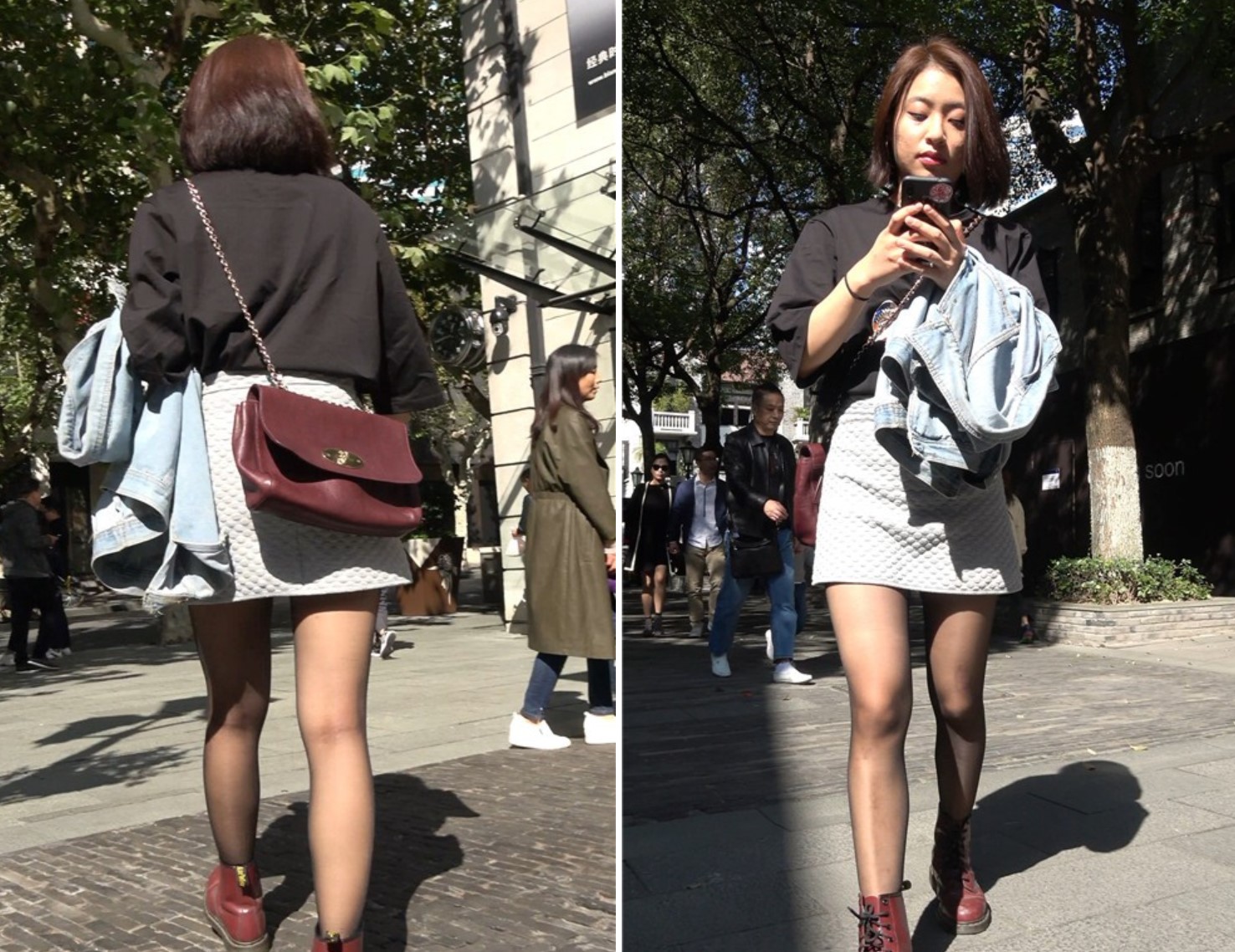 4K - 街拍黑丝大头皮鞋黑衣服MM [1.38 GB/MP4]