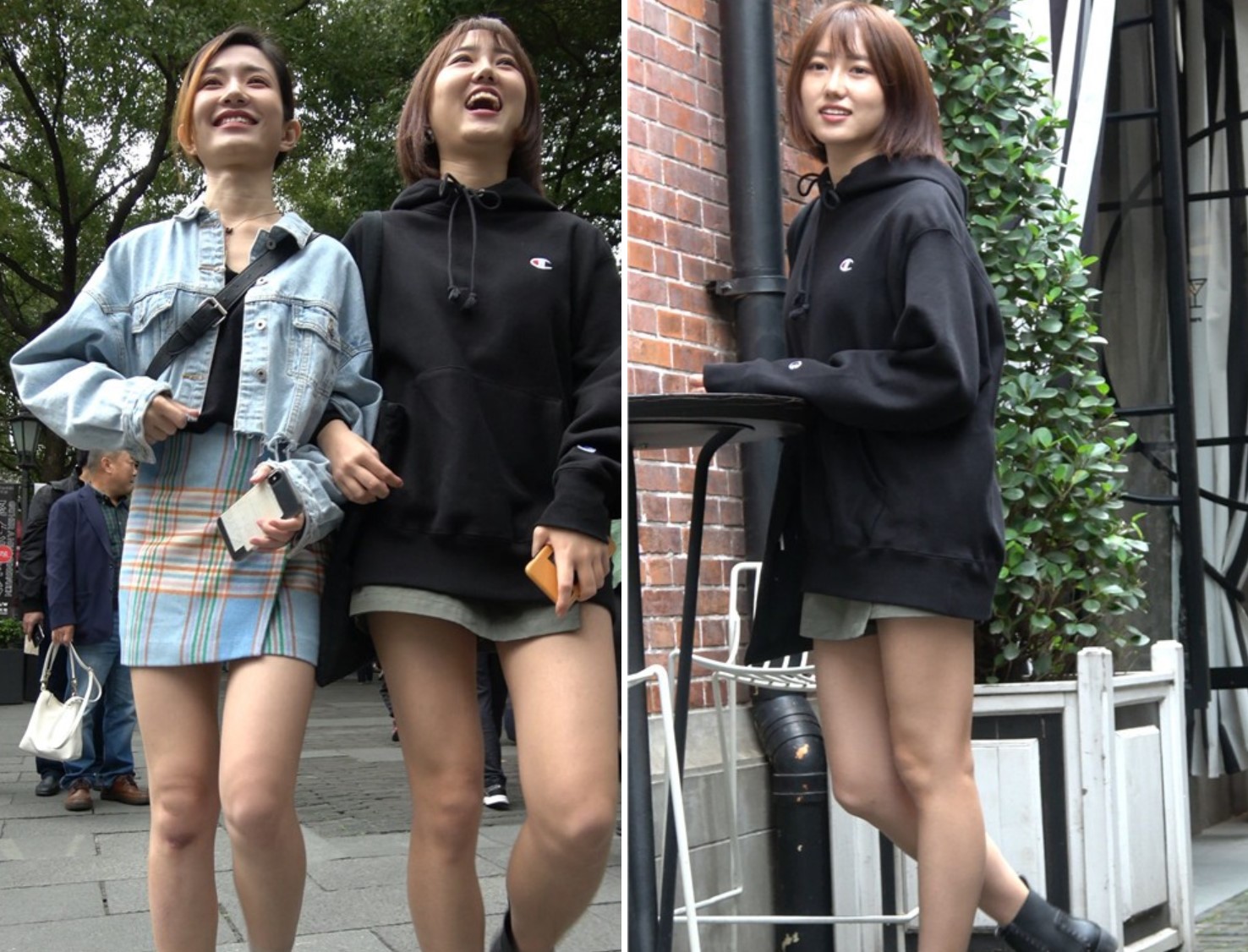 4K - 气质街拍美女姐妹边走边拍 [1.88 GB/MP4]