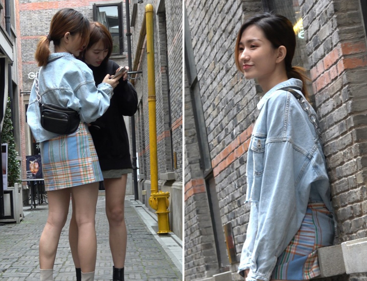 4K - 气质街拍美女姐妹边走边拍 [1.88 GB/MP4]