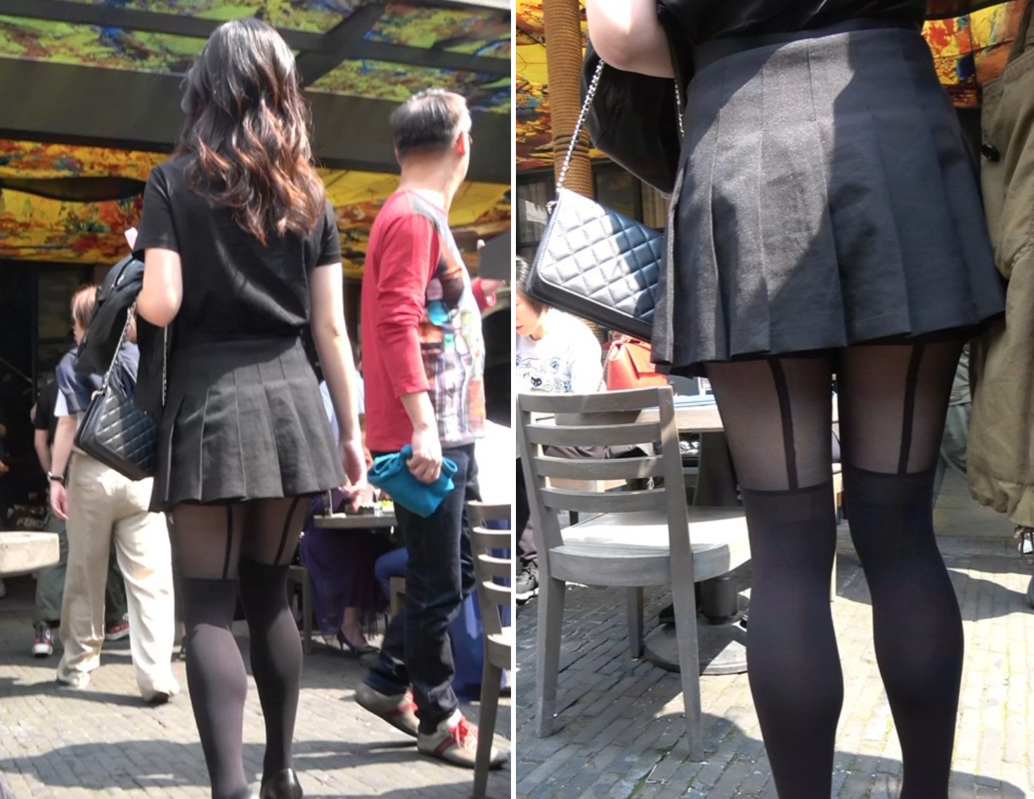 4K - 性感细高跟黑丝短裙成熟型街拍美女[1.51 GB/MP4]