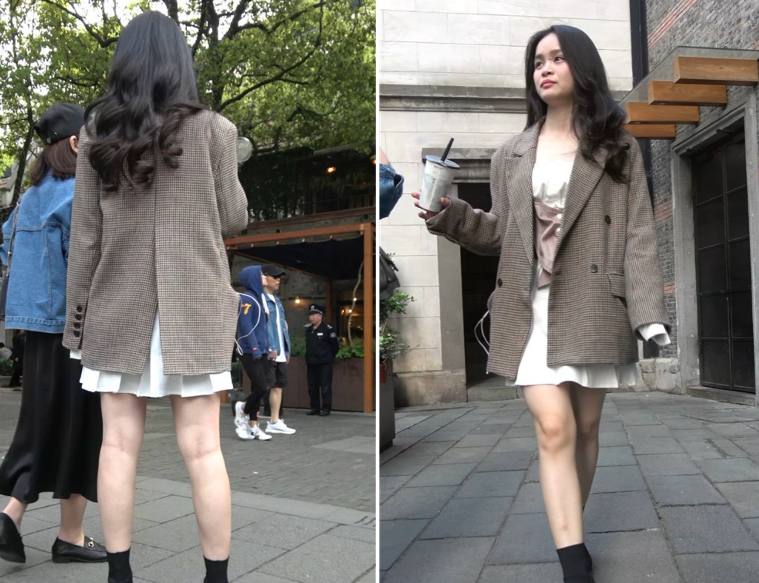 白裙美腿气质美女