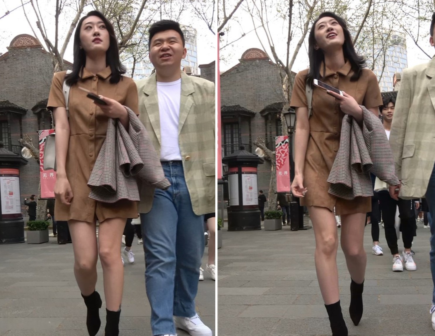 御姐范大长腿街拍美女