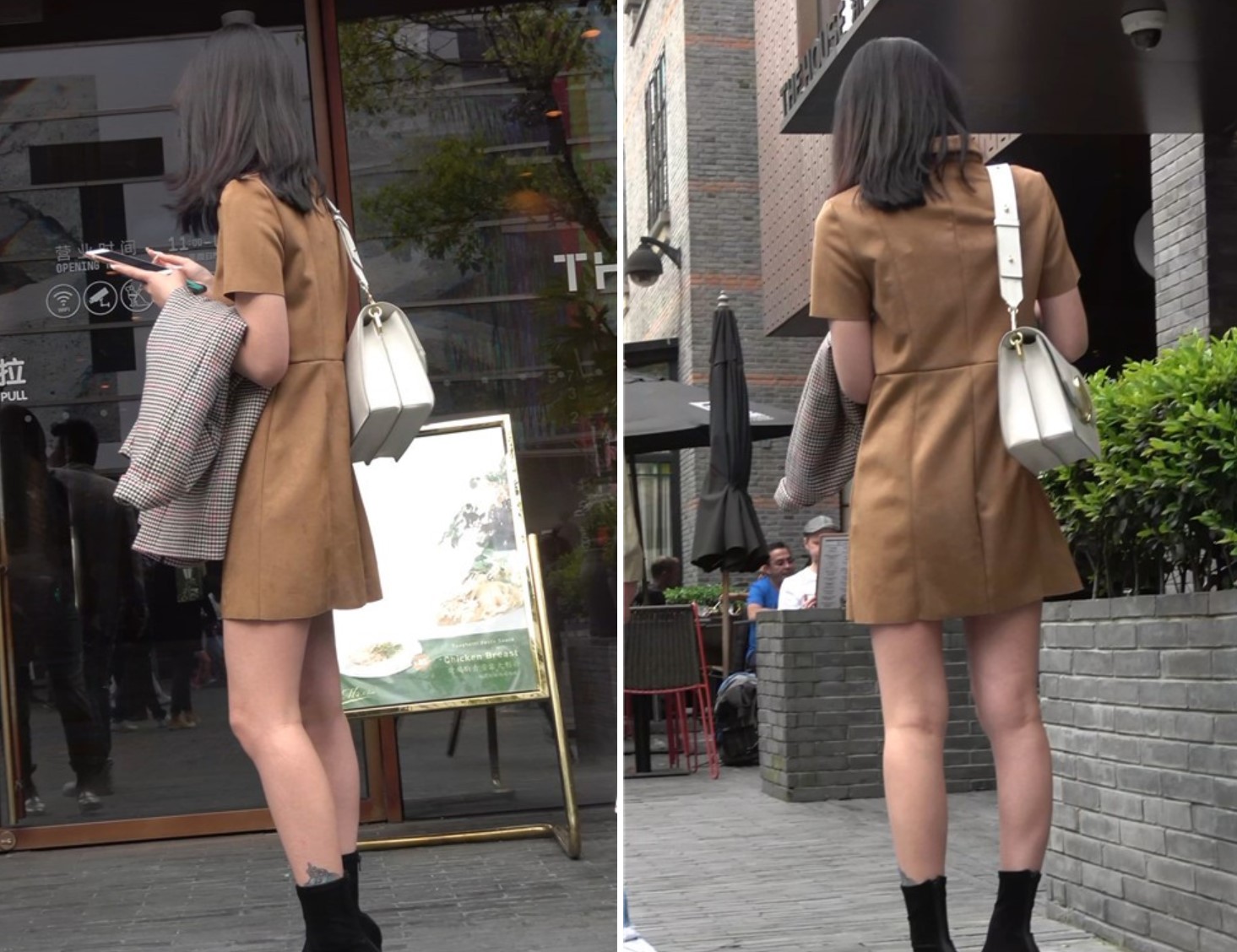 御姐范大长腿街拍美女