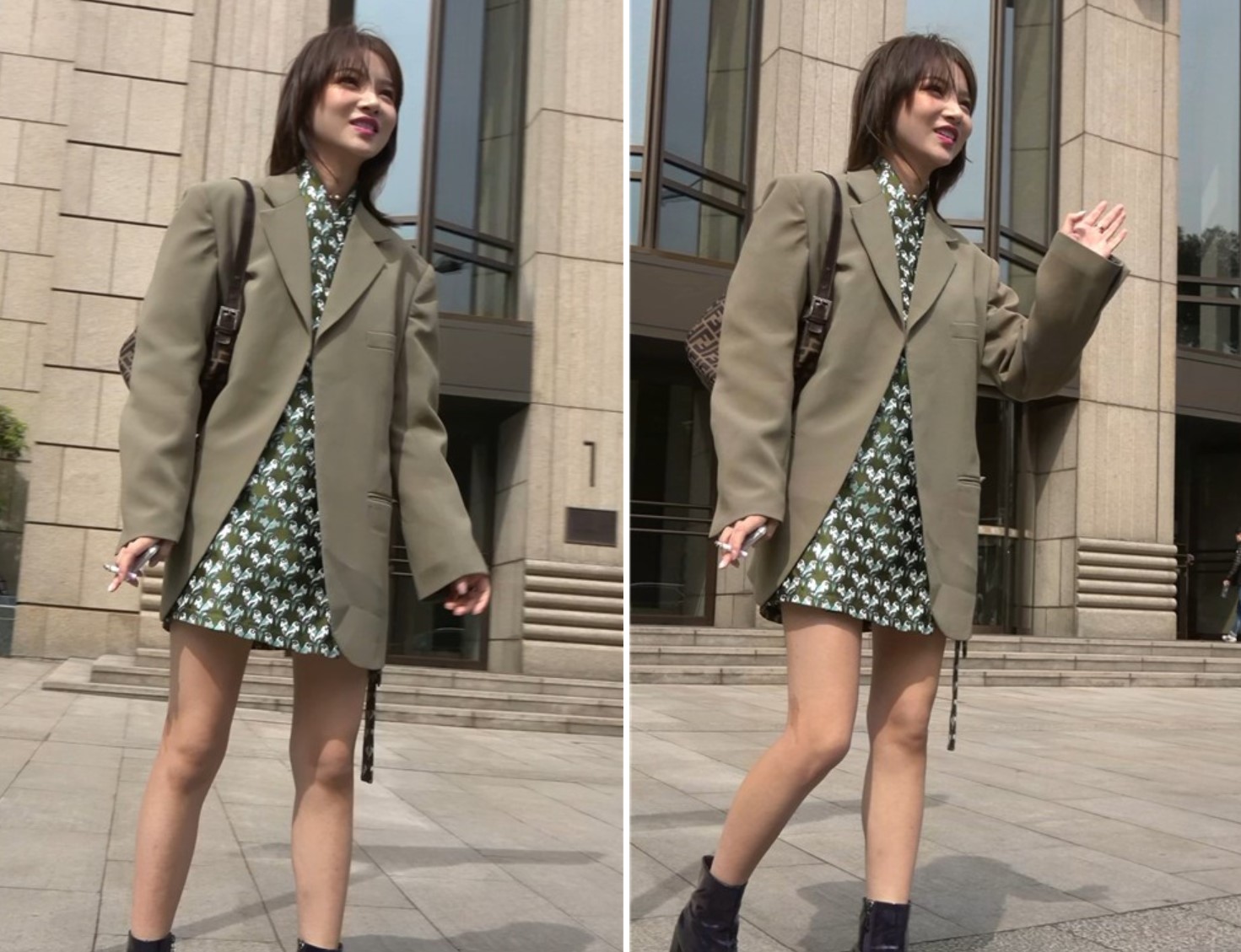 模特范气质街拍美女