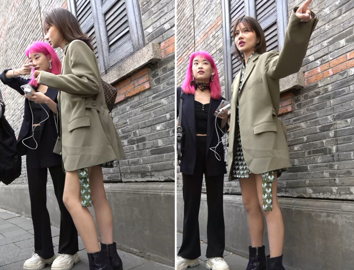 模特范气质街拍美女