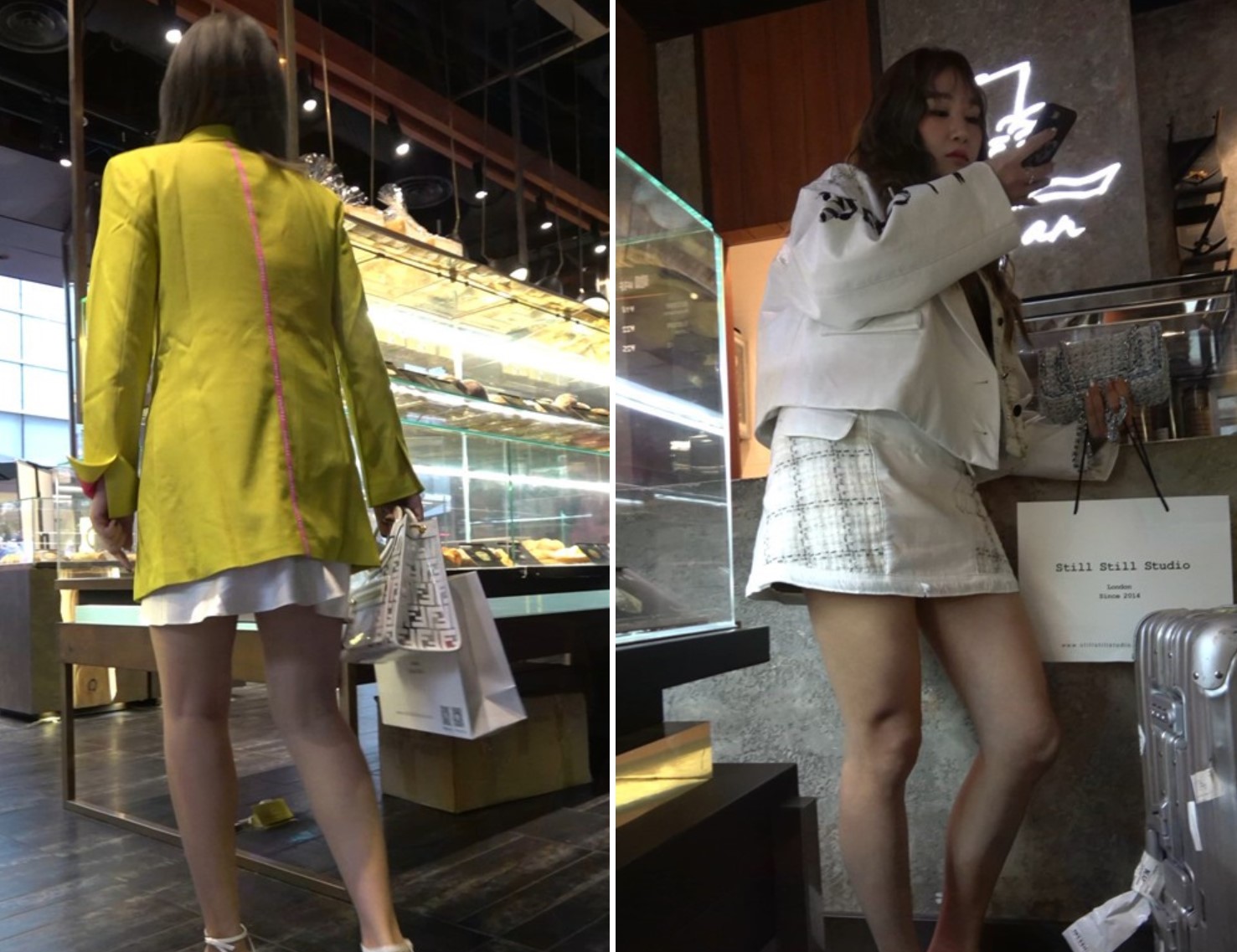 街拍小西装外套美腿姐妹俩 [931 MB/MP4]