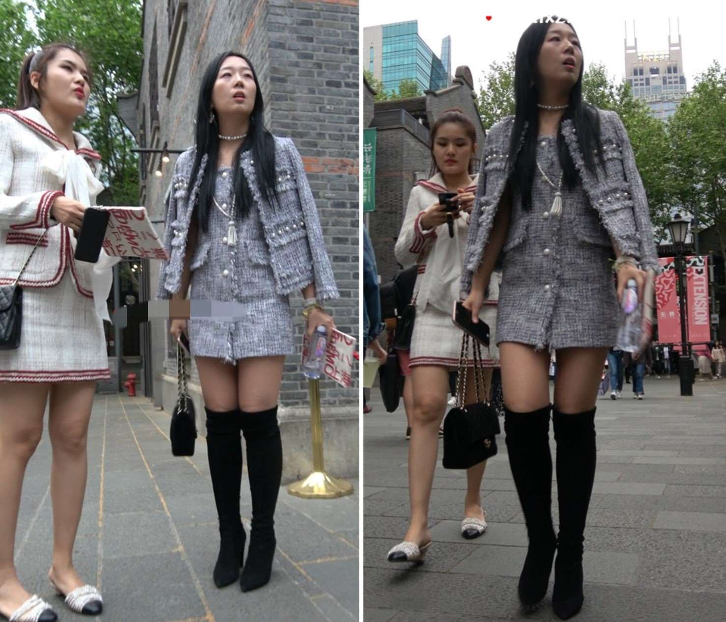 街拍短裙美女姐姐两枚 [1.36 GB/MP4]