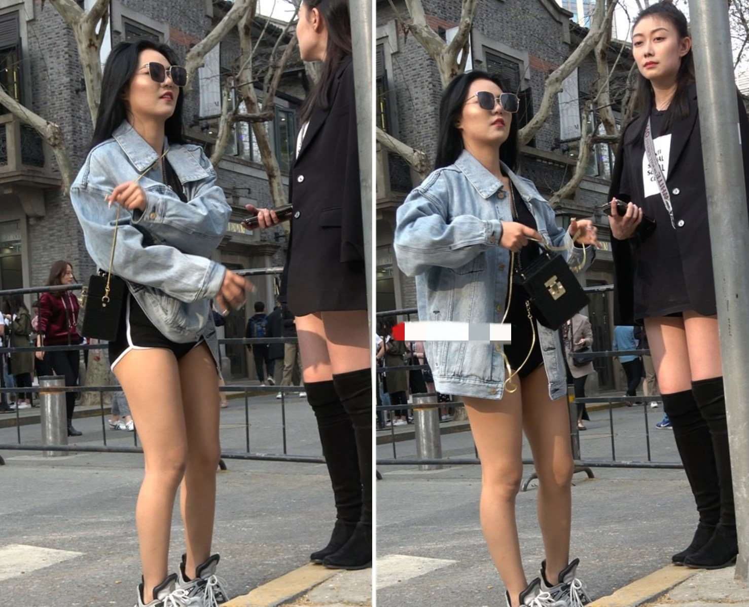 街拍气质美腿美女姐妹花 [1.33 GB/MP4]