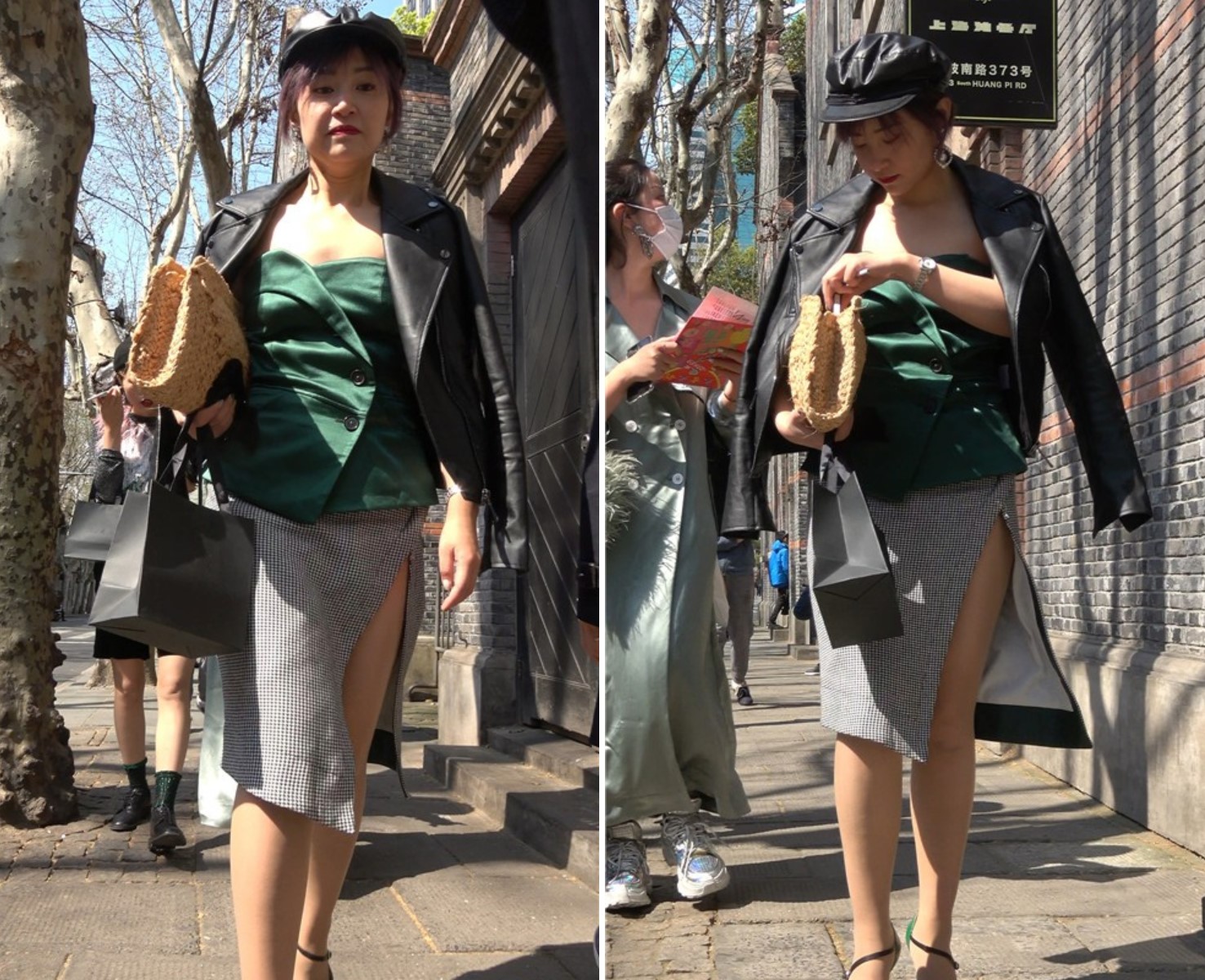 4K - 外拍的性感丝袜美腿绿色高跟女模特 [1.59 GB/MP4]