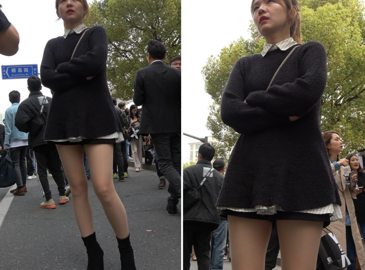 4K - 街拍美女小姐姐穿上丝袜的美腿完全看不出 [984 MB/mp4]