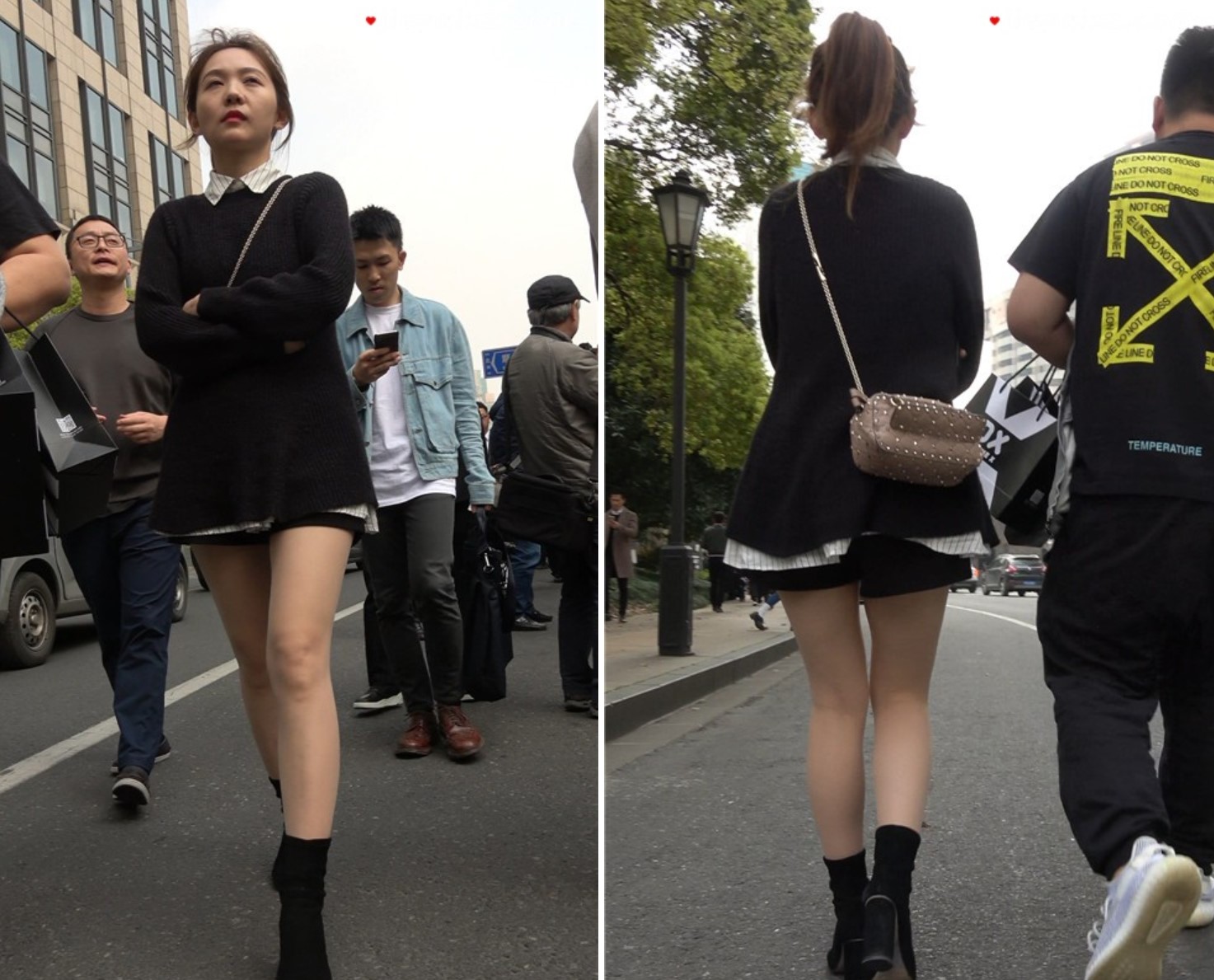 4K - 街拍美女小姐姐穿上丝袜的美腿完全看不出 [984 MB/mp4]