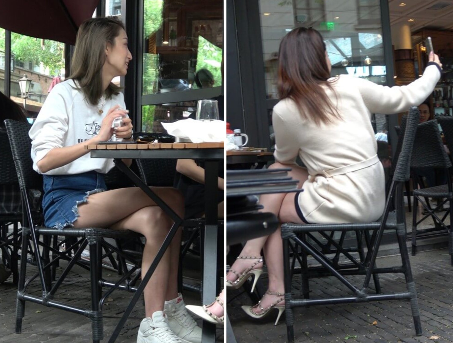 4K - 白皙美腿高跟美女跟姐妹的下午茶时间 [2.76 GB/MP4]