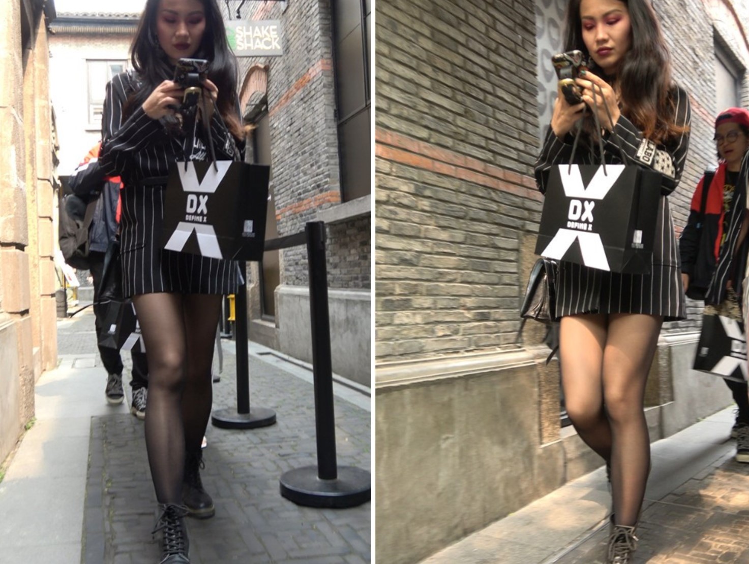 4K - 黑丝美腿时尚街拍美女 [0.99 GB/MP4]