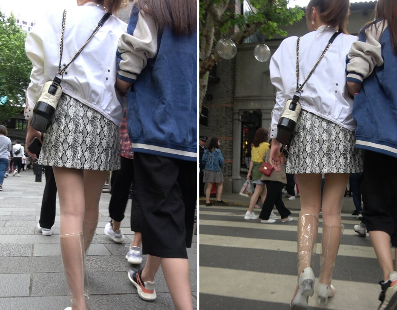 4K - 街拍短裙丝袜透明长靴美女 [988 MB/MP4]