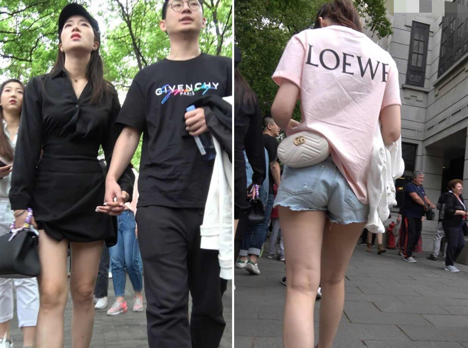 4K - 黑色系性感美腿黑帽子街拍美女 [1.01 GB/MP4]