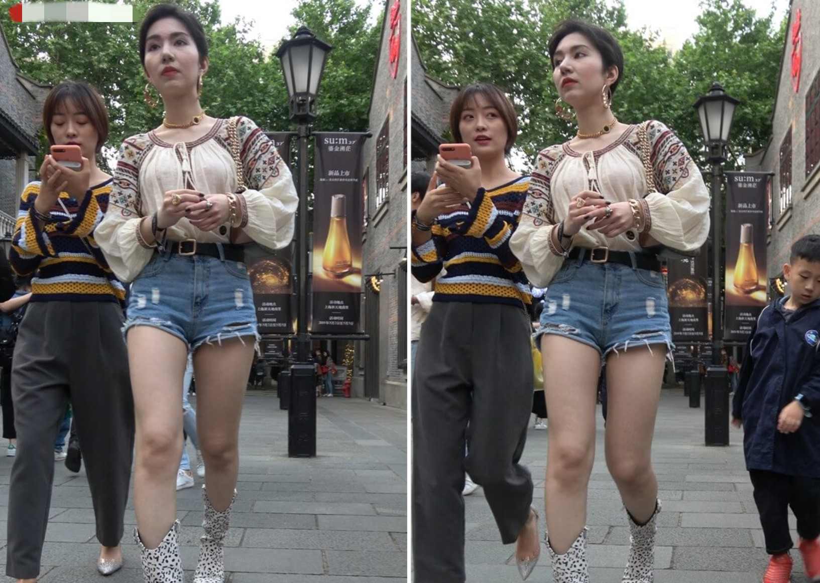 4K - 极品大长腿热裤短发美女 [1.44 GB/MP4]