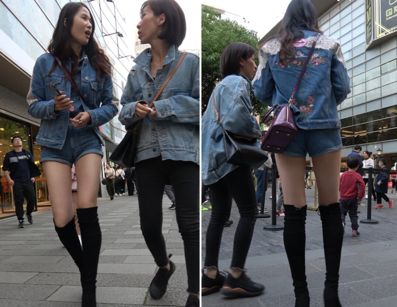 4K - 街拍长袖美腿超紧身热裤美眉 [785 MB/MP4]