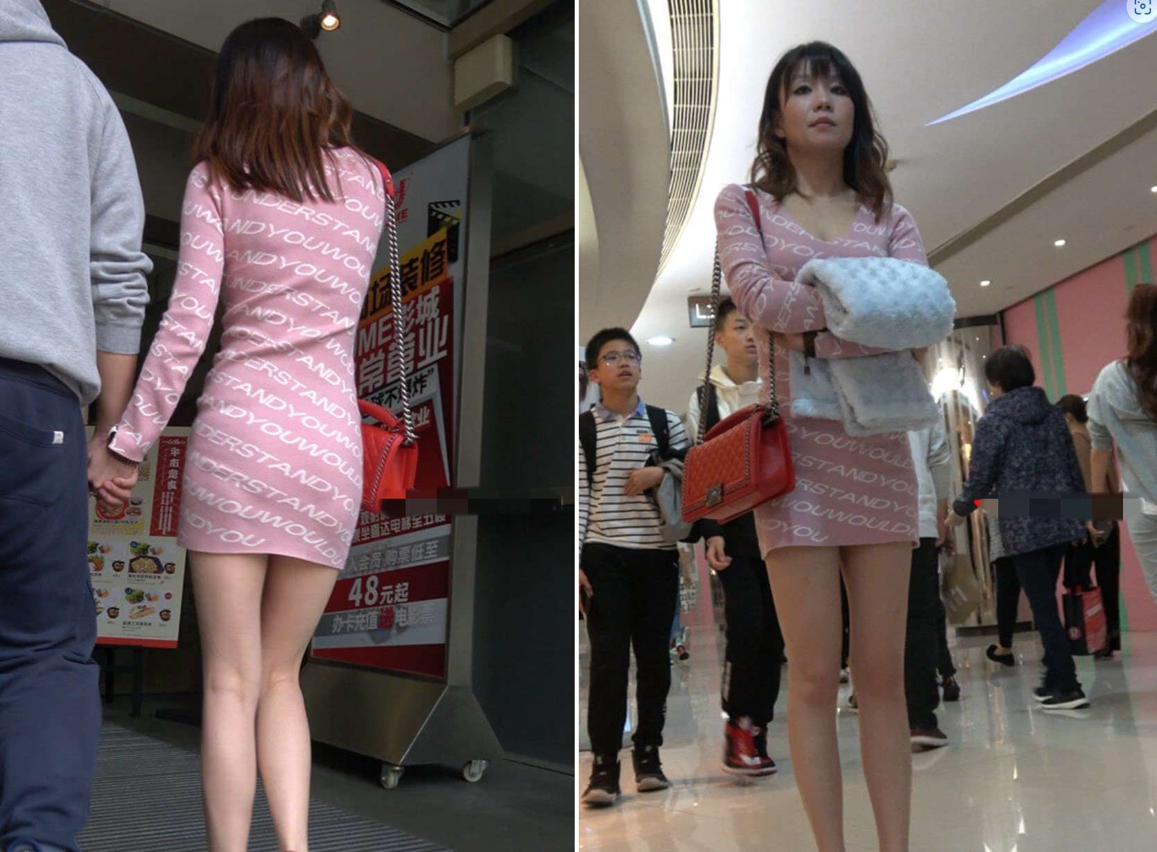 4K - 性感身材粉色短裙街拍高跟美女 [963 MB/MP4]