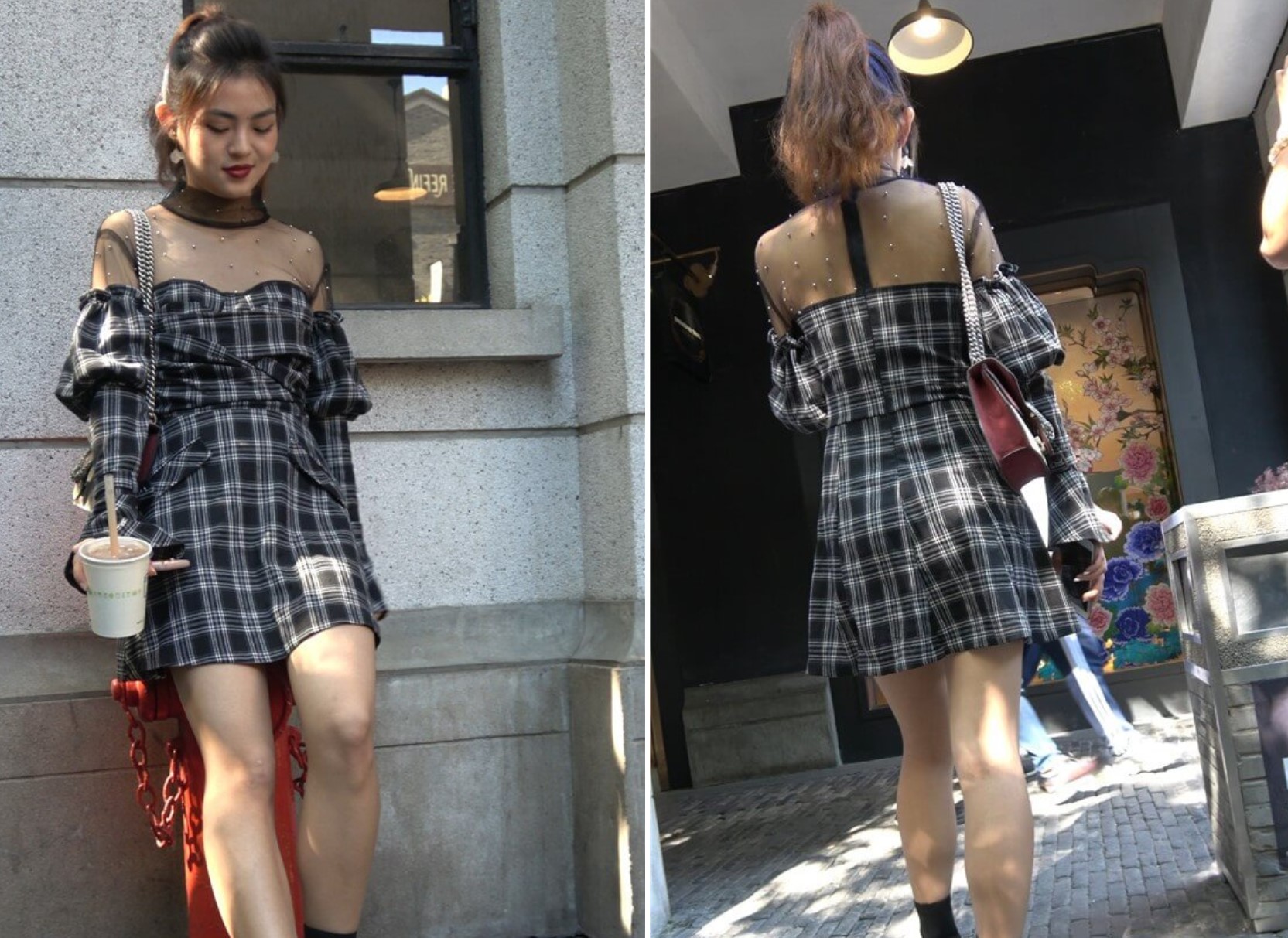 4K - 街拍短靴短裙时尚美女 [2.06 GB/MP4]