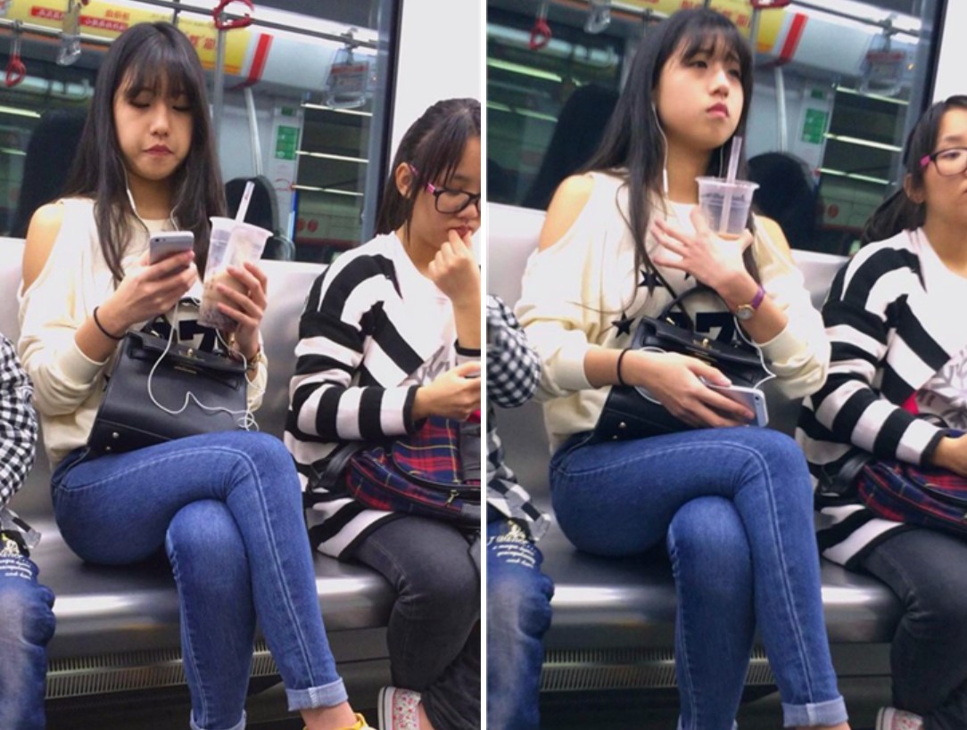 超紧身的蓝牛妹子，感觉快要撑爆了！[2.85 GB]