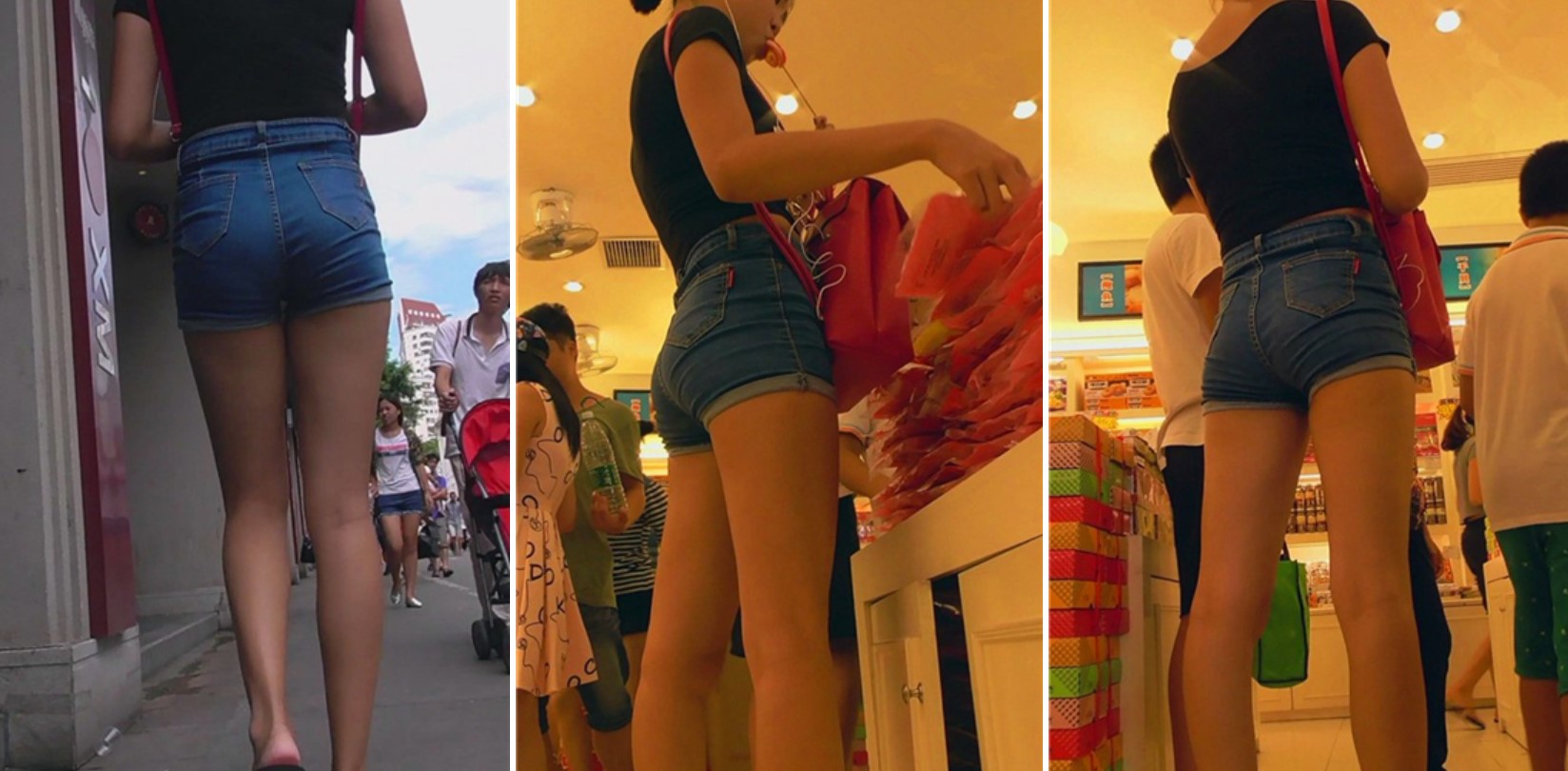 舔着跟棒棒糖的宽臀热裤小美女[1.56 GB]