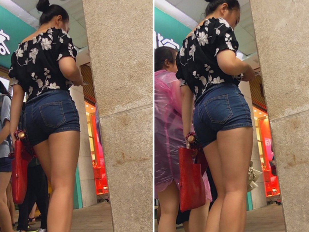 紧身牛仔热裤丸子头MM [713 MB]