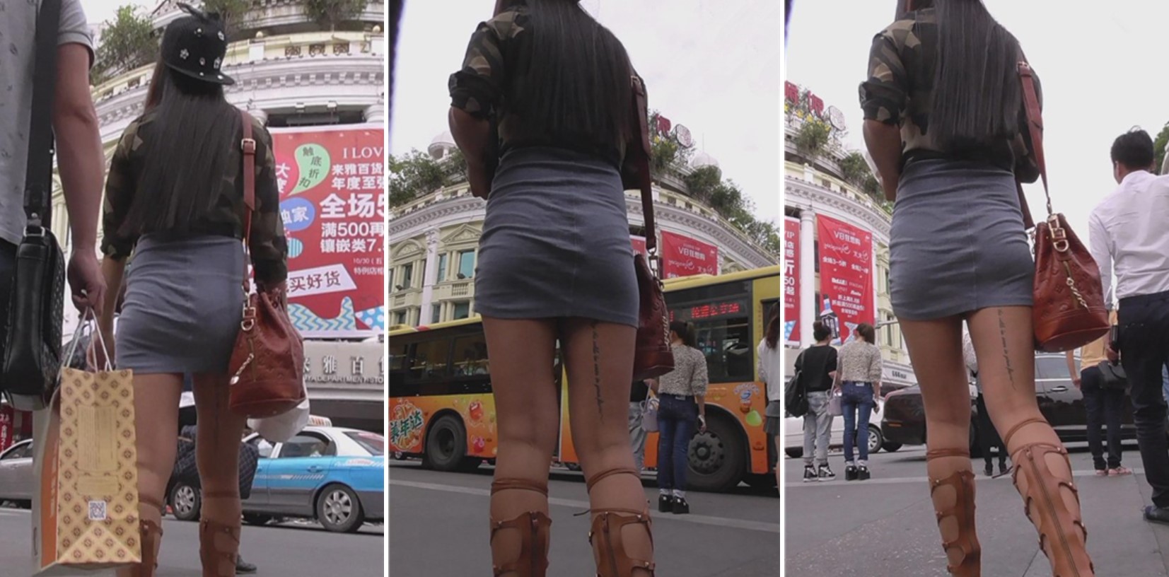 提着外卖的墨镜超酷短裙MM [385 MB]