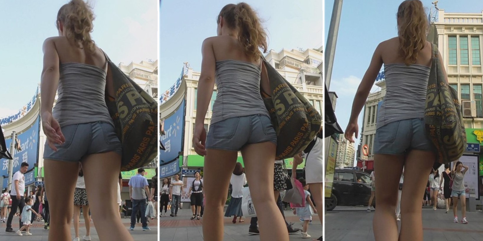 大屁屁扭啊扭的金发外国美女 [272 MB]