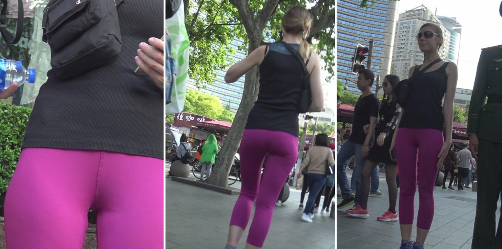 4k-街拍爱摄影的金发yang妞，老外身材就是好 [3.01 GB]