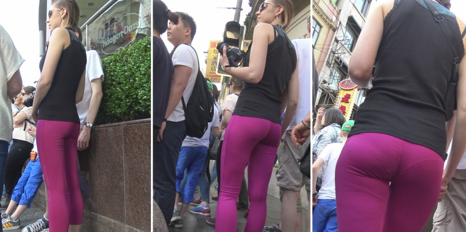 4k-街拍爱摄影的金发yang妞，老外身材就是好 [3.01 GB]