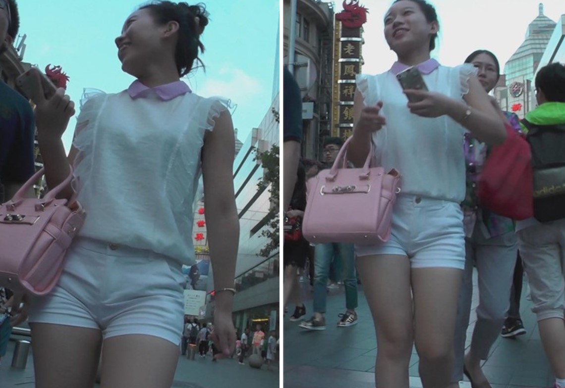 白热裤美三角妹子，透明衬衫很清爽。[1.10 GB]