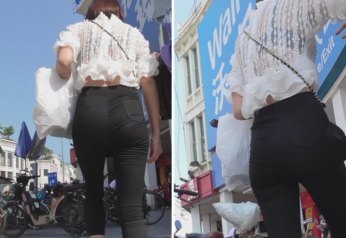 极品美臀长腿美女姐妹淘逛街，高跟鞋好漂亮。[517 MB]