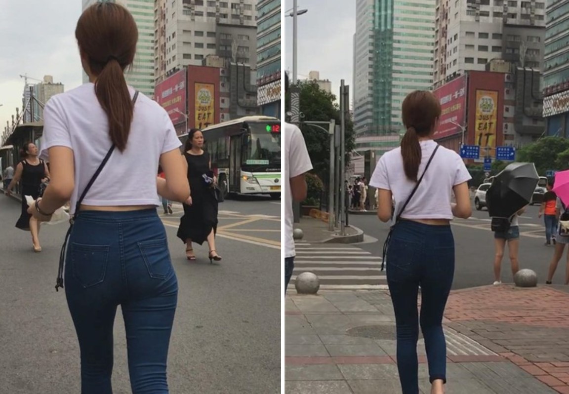 一路跟着紧身蓝牛小清新美眉 [1.74 GB]