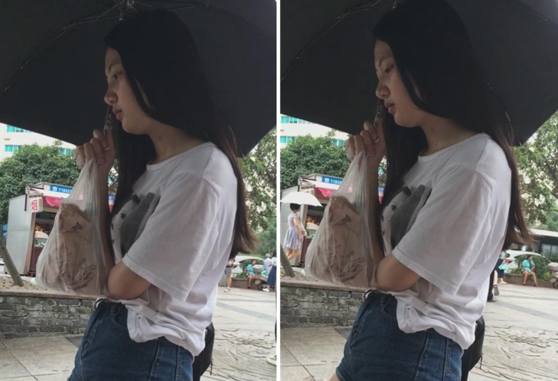 花坛边听闺蜜抱怨的牛仔热裤小清新美眉 [979 MB]