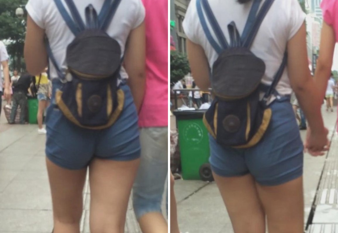 紧身热裤F臀姐妹花压马路 [618 MB]