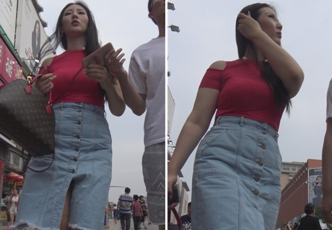 4k-街拍超级丰满牛仔裙女神姐姐 [1.28 GB]