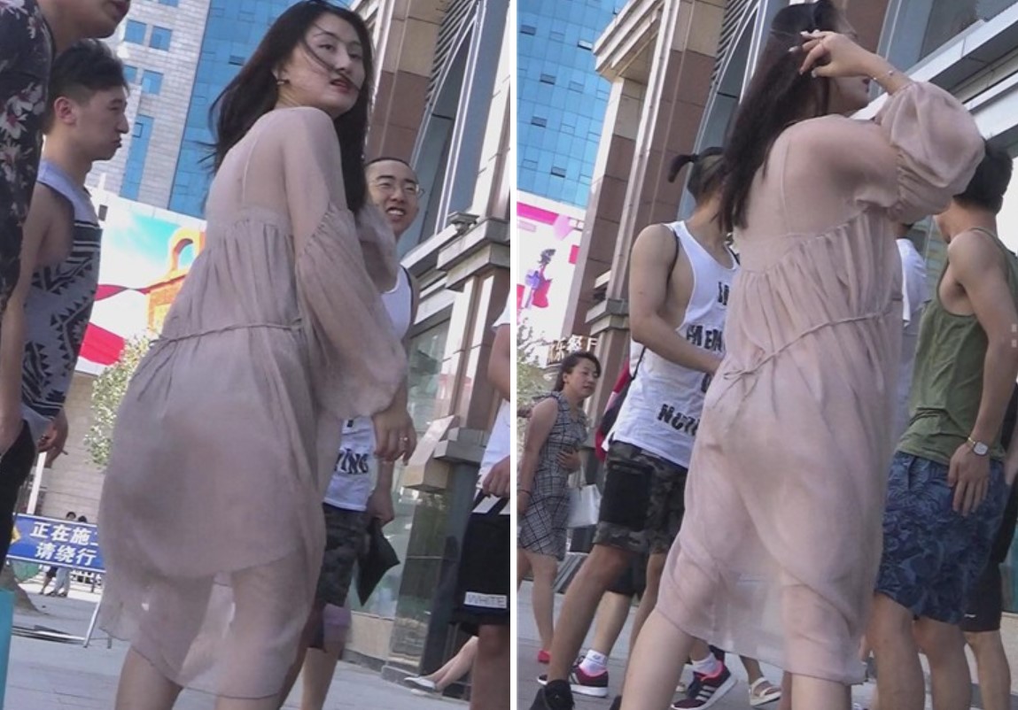 360度无死角拍摄超薄半透明连衣裙美眉 [275 MB]